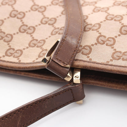 GG柄 ハンドバッグ トートバッグ キャンバス レザー ダークブラウン ベージュ グッチ バッグ GUCCI