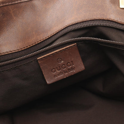 GG柄 ハンドバッグ トートバッグ キャンバス レザー ダークブラウン ベージュ グッチ バッグ GUCCI