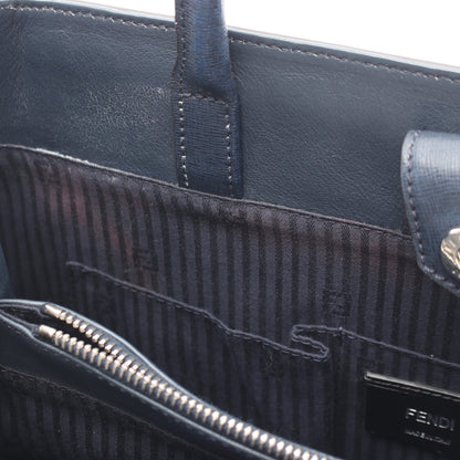 2JOURS トゥージュール 2WAY ハンドバッグ レザー ネイビー ブルーグリーン フェンディ バッグ FENDI