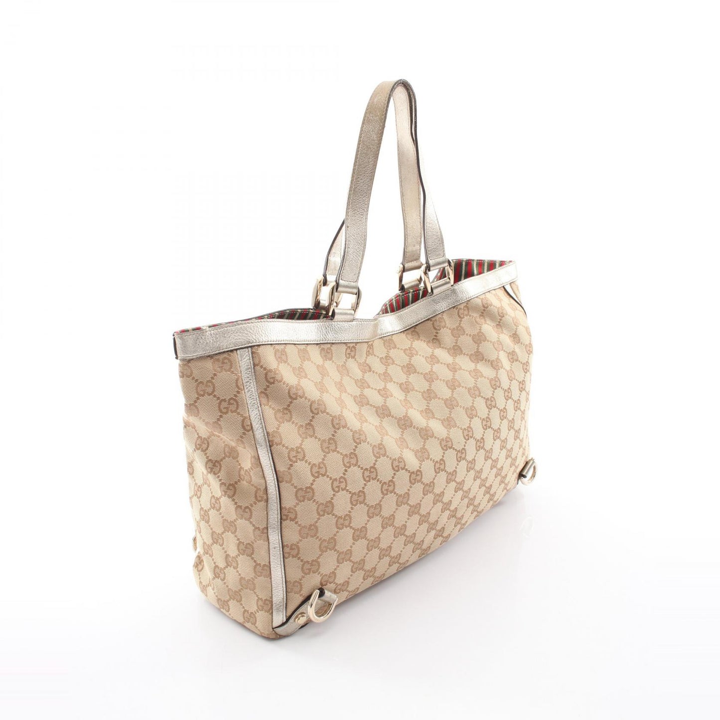 アビー GGキャンバス ハンドバッグ トートバッグ キャンバス レザー ベージュ ゴールド グッチ バッグ GUCCI