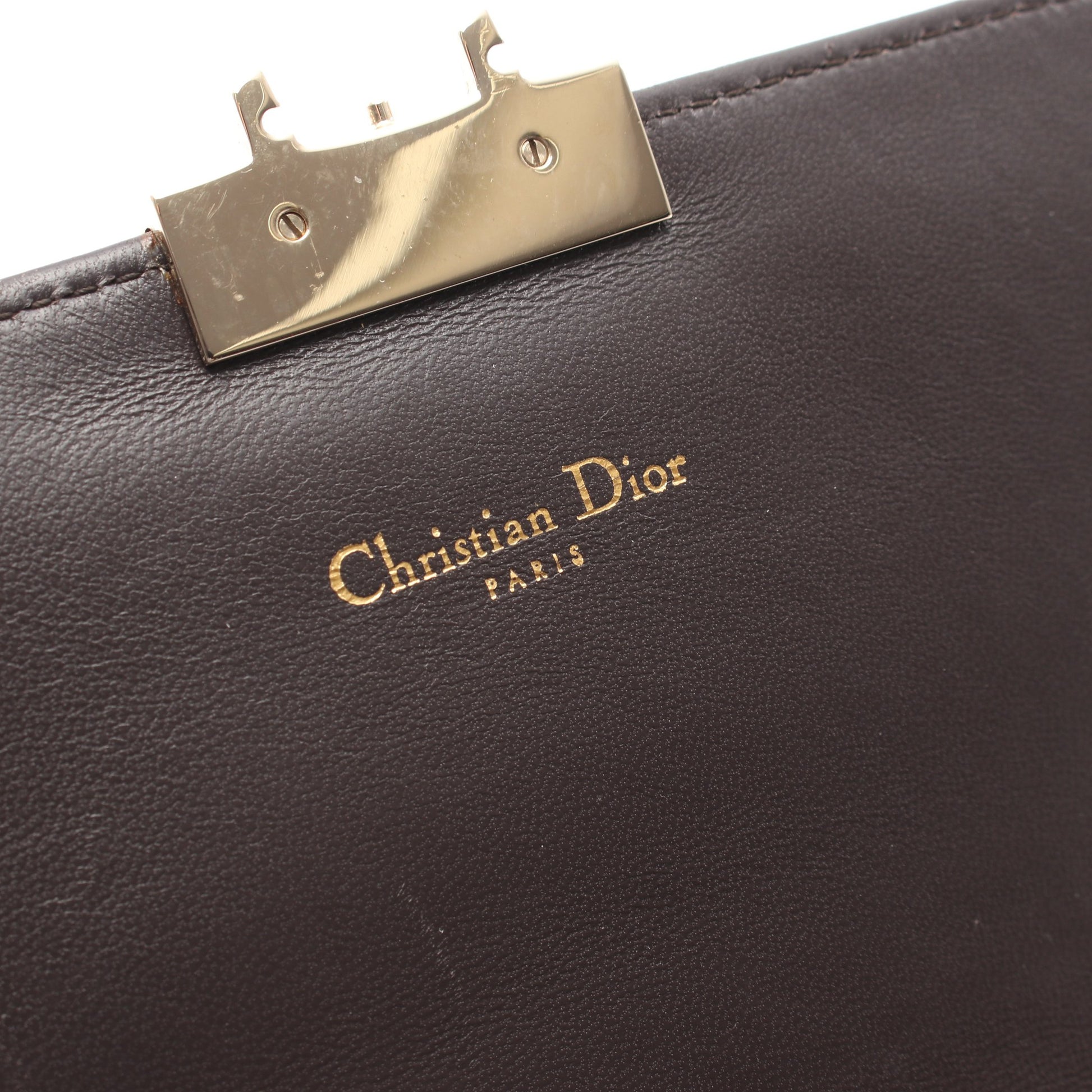 ロゴ チェーンショルダーバッグ レザー ゴールド クリスチャンディオール バッグ Christian Dior