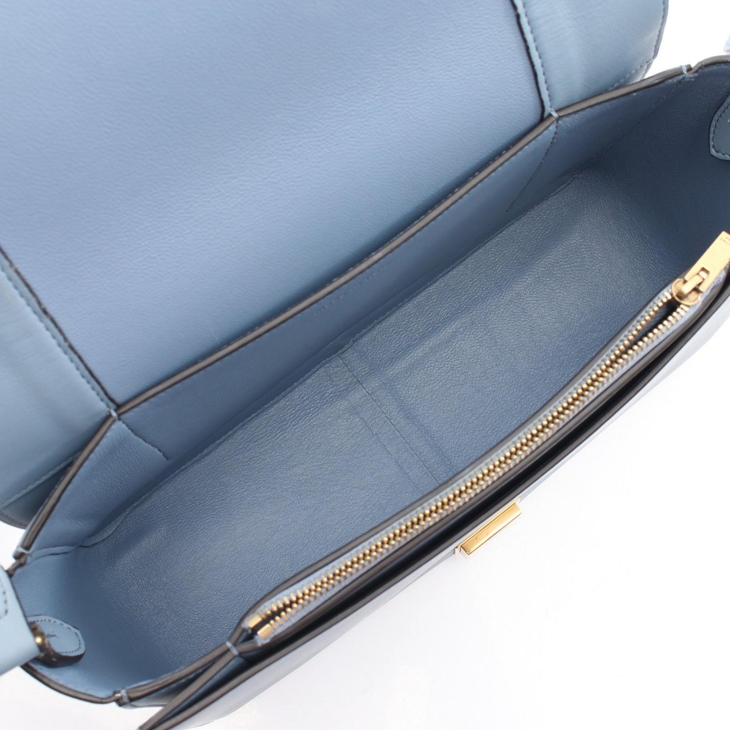 フレーム ミディアム ショルダーバッグ レザー グレーベージュ ブルーグレー セリーヌ バッグ CELINE