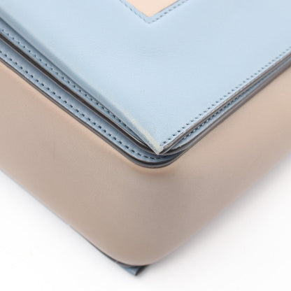 フレーム ミディアム ショルダーバッグ レザー グレーベージュ ブルーグレー セリーヌ バッグ CELINE