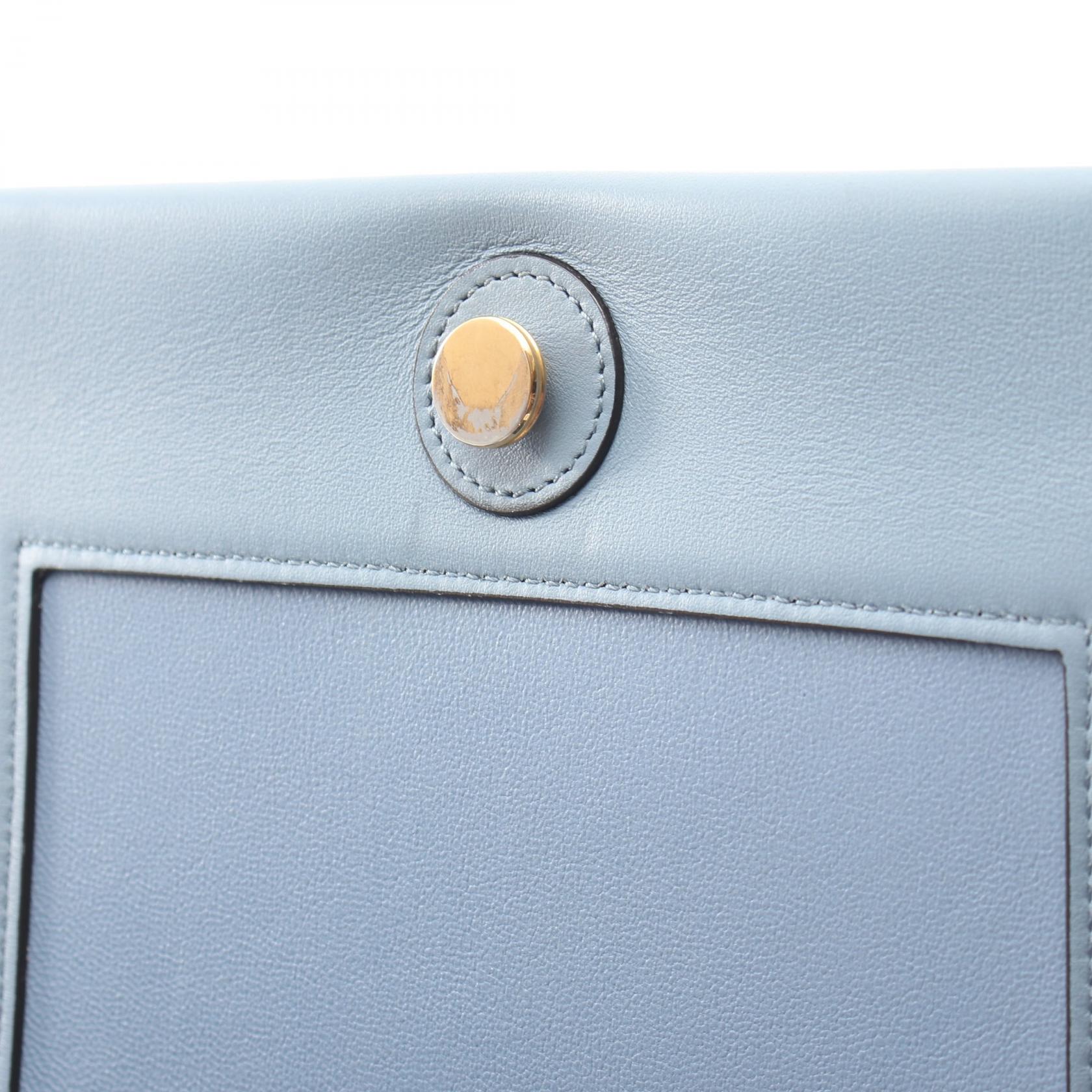 フレーム ミディアム ショルダーバッグ レザー グレーベージュ ブルーグレー セリーヌ バッグ CELINE