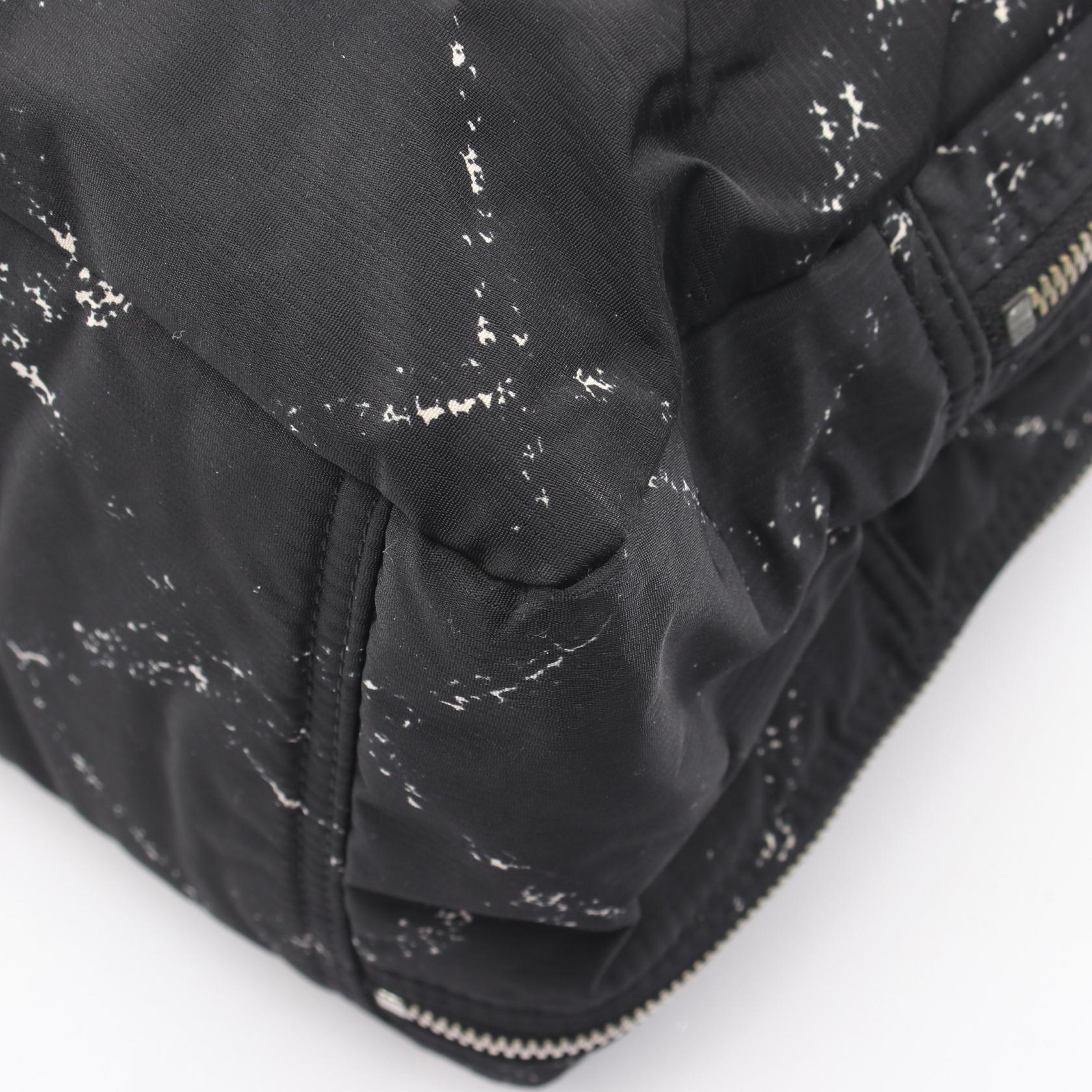 旧トラベルライン ハンドバッグ ナイロン ブラック シルバー金具 シャネル バッグ CHANEL
