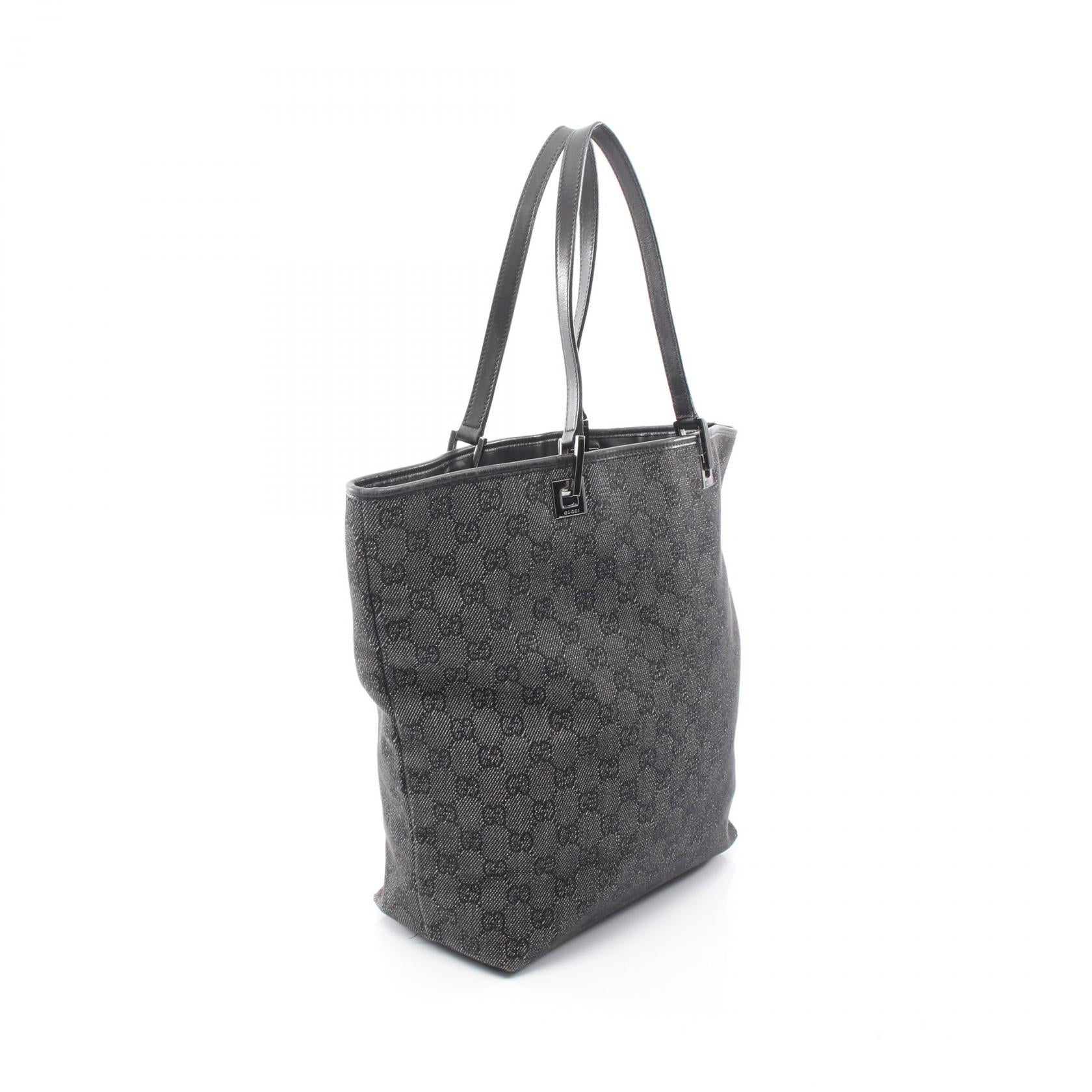 GG柄 ショルダーバッグ トートバッグ キャンバス レザー ブラック グッチ バッグ GUCCI