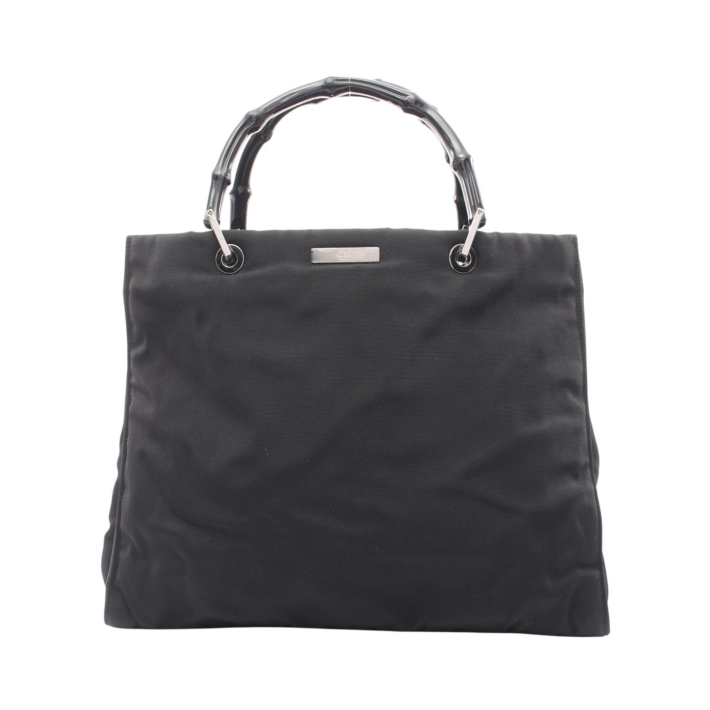 バンブー ハンドバッグ トートバッグ ナイロン ブラック グッチ バッグ GUCCI