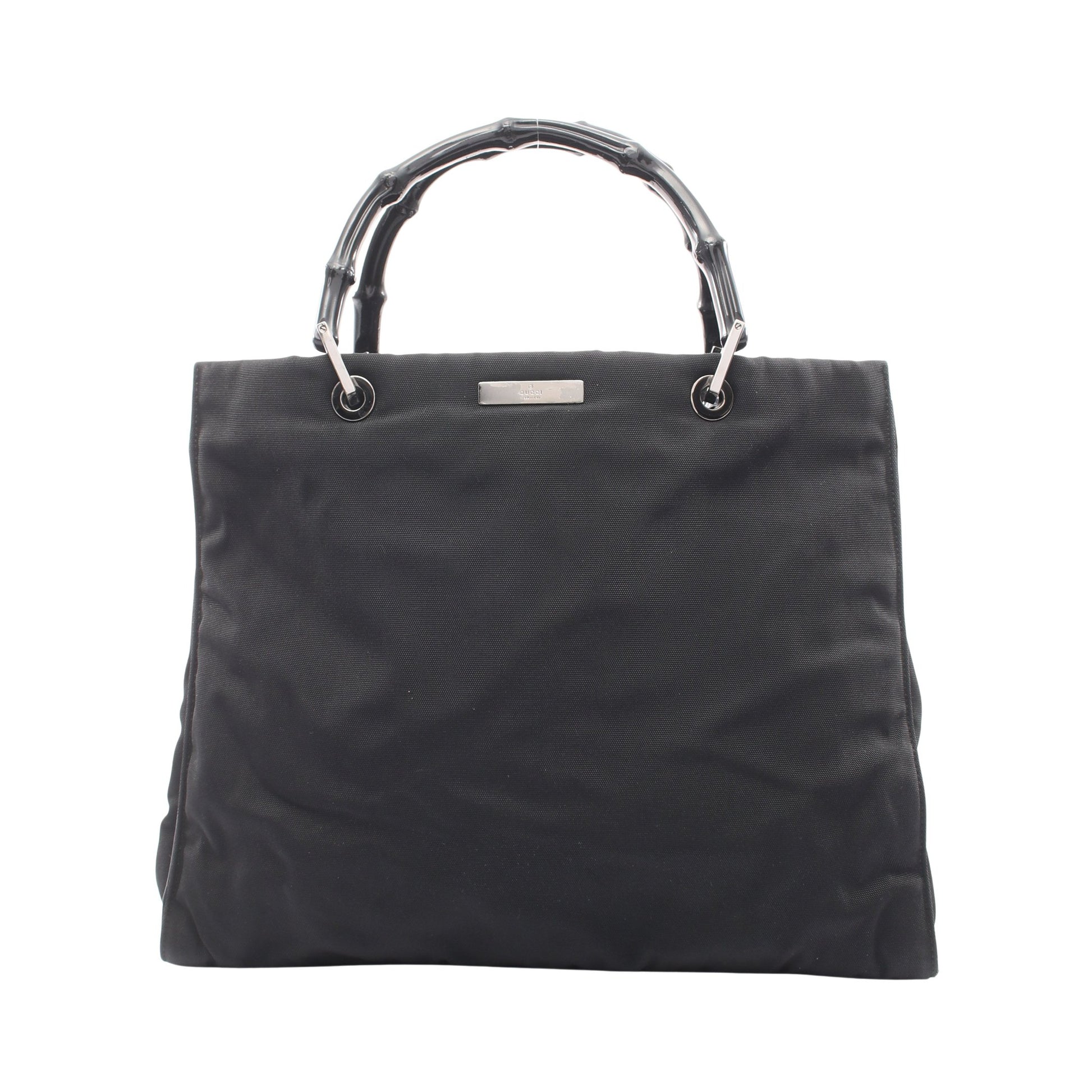 バンブー ハンドバッグ トートバッグ ナイロン ブラック グッチ バッグ GUCCI