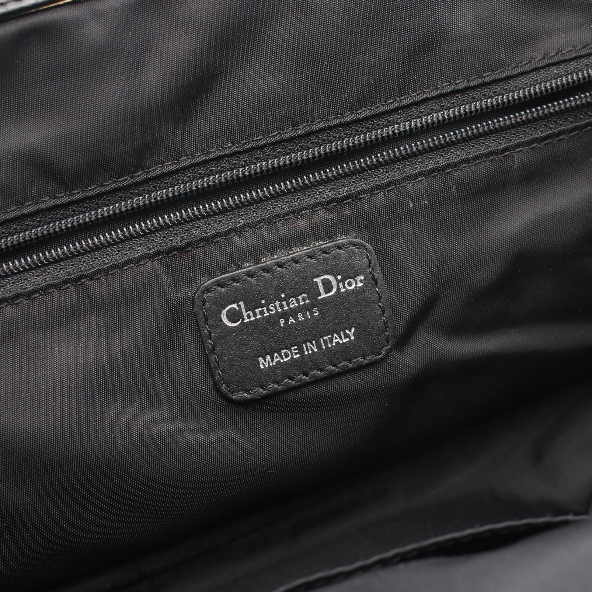 カナージュ ラブリー ハンドバッグ ナイロン レザー ブラック クリスチャンディオール バッグ Christian Dior