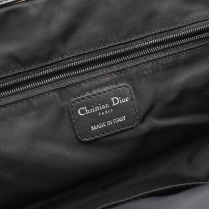 カナージュ ラブリー ハンドバッグ ナイロン レザー ブラック クリスチャンディオール バッグ Christian Dior