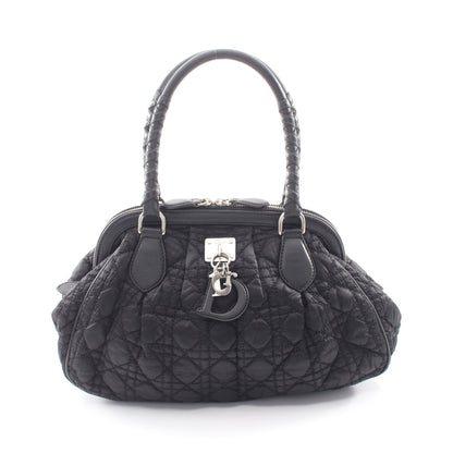 カナージュ ラブリー ハンドバッグ ナイロン レザー ブラック クリスチャンディオール バッグ Christian Dior