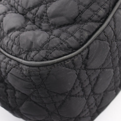 カナージュ ラブリー ハンドバッグ ナイロン レザー ブラック クリスチャンディオール バッグ Christian Dior