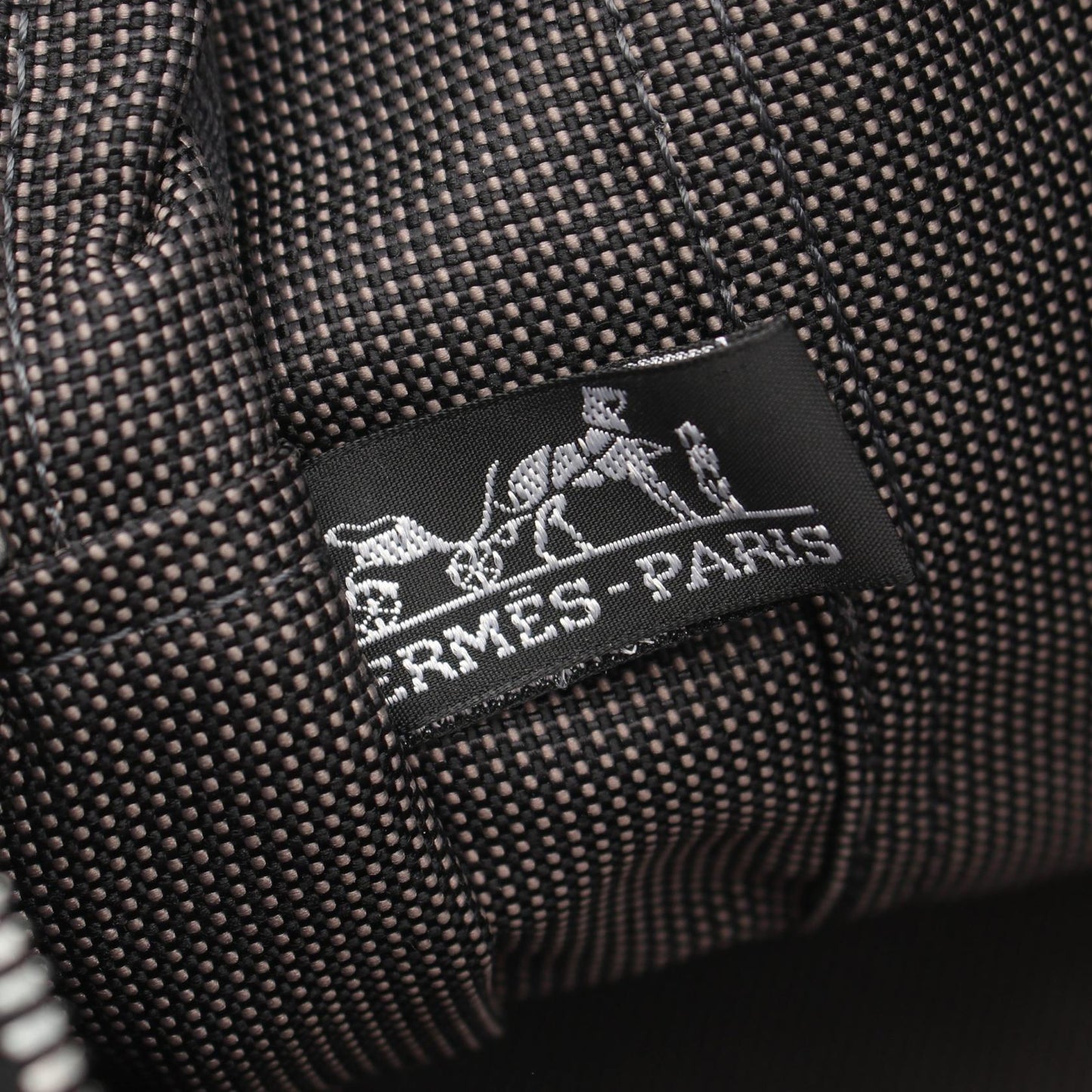 エールラインMM ハンドバッグ トートバッグ ナイロンキャンバス ダークグレー シルバー金具 エルメス バッグ HERMES