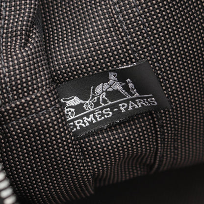 エールラインMM ハンドバッグ トートバッグ ナイロンキャンバス ダークグレー シルバー金具 エルメス バッグ HERMES