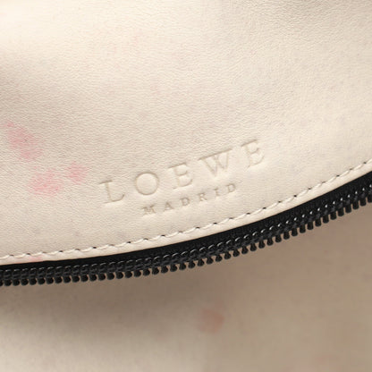 アマソナ32 ハンドバッグ スエード レザー ライトグレー ブラック ロエベ バッグ LOEWE