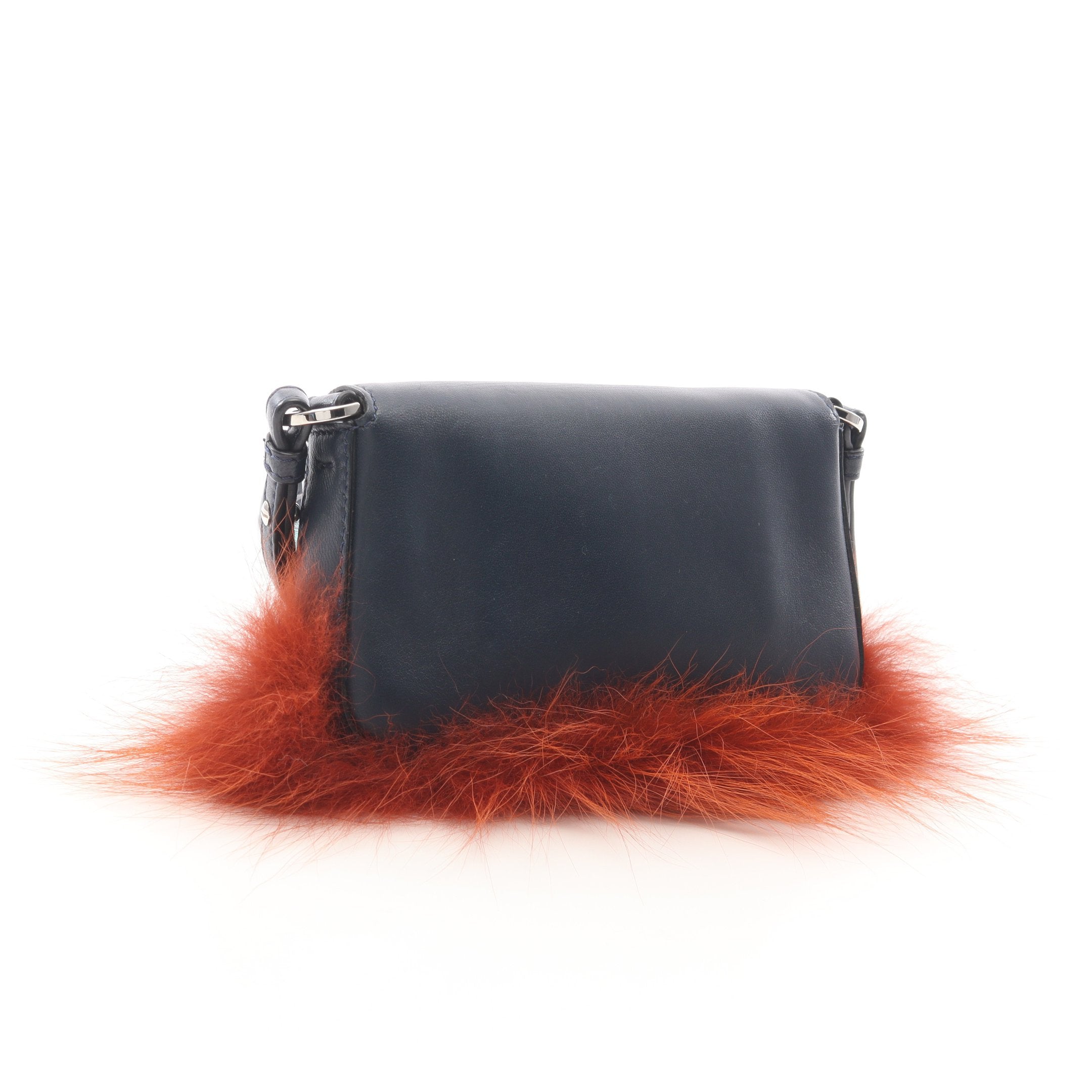 FENDI ショルダーバッグ モンスター 限定品 モンスター マイクロバケット ショルダーバッグ レザー ファー