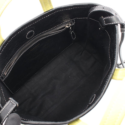 バルベス 2WAY ハンドバッグ レザー イエロー ブラック オフホワイト バレンシアガ バッグ BALENCIAGA