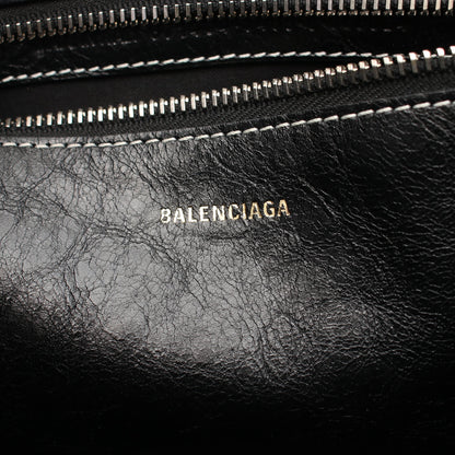 バルベス 2WAY ハンドバッグ レザー イエロー ブラック オフホワイト バレンシアガ バッグ BALENCIAGA
