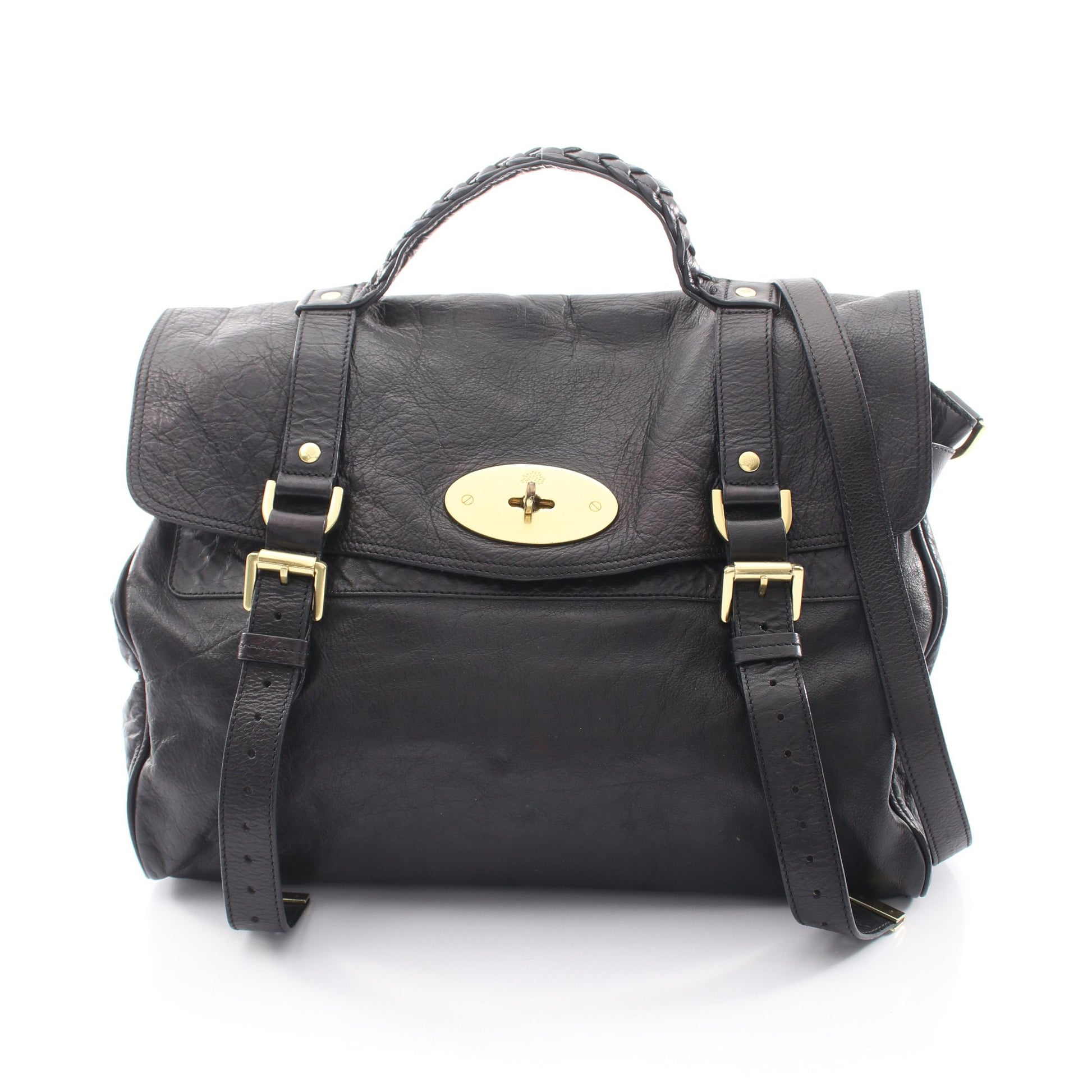 アレクサ 2WAY ハンドバッグ レザー ブラック マルベリー バッグ MULBERRY