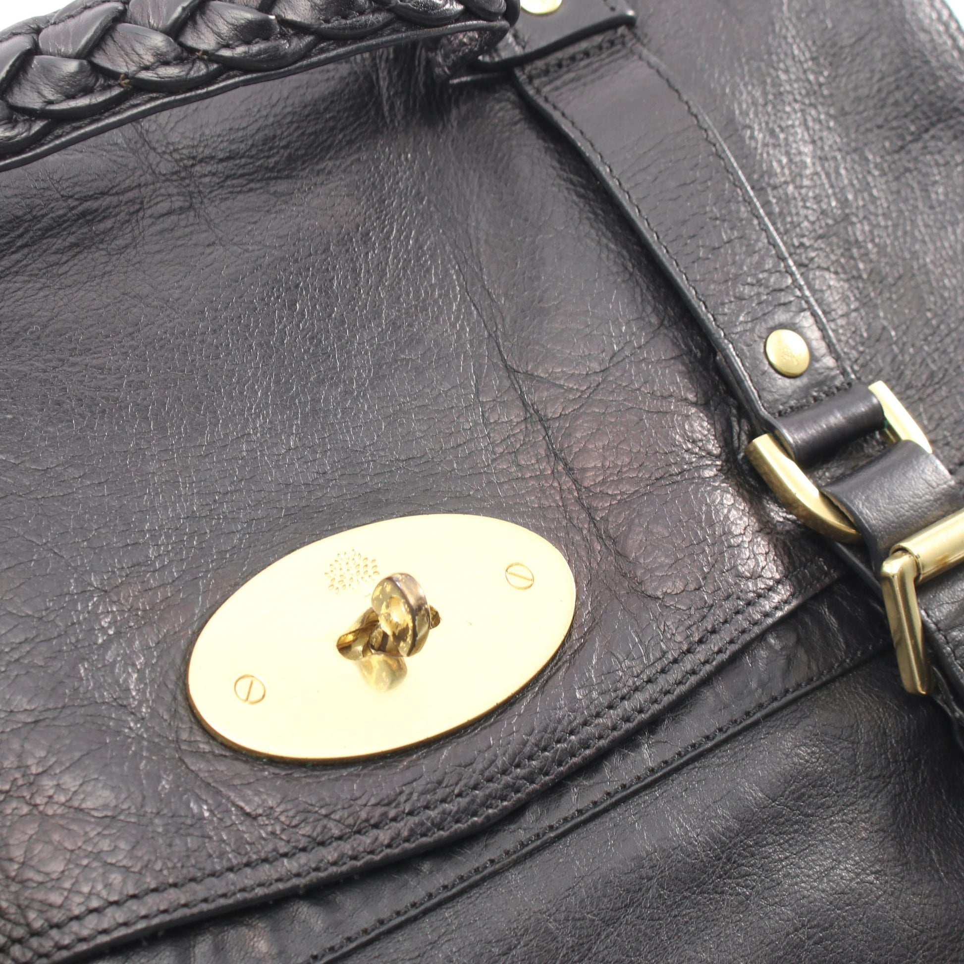 アレクサ 2WAY ハンドバッグ レザー ブラック マルベリー バッグ MULBERRY