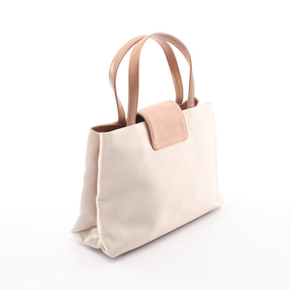 2WAY ハンドバッグ サテン レザー ライトピンク ピンクベージュ ブルガリ バッグ BVLGARI