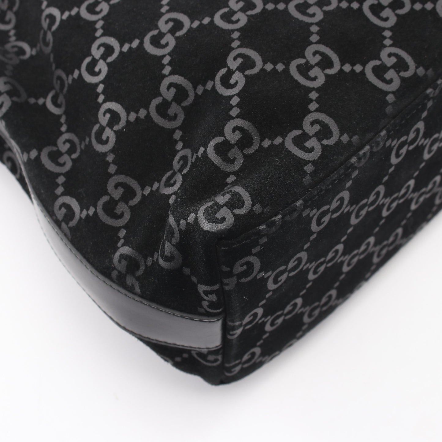 GG柄 ワンショルダーバッグ スエード レザー ブラック グッチ バッグ GUCCI