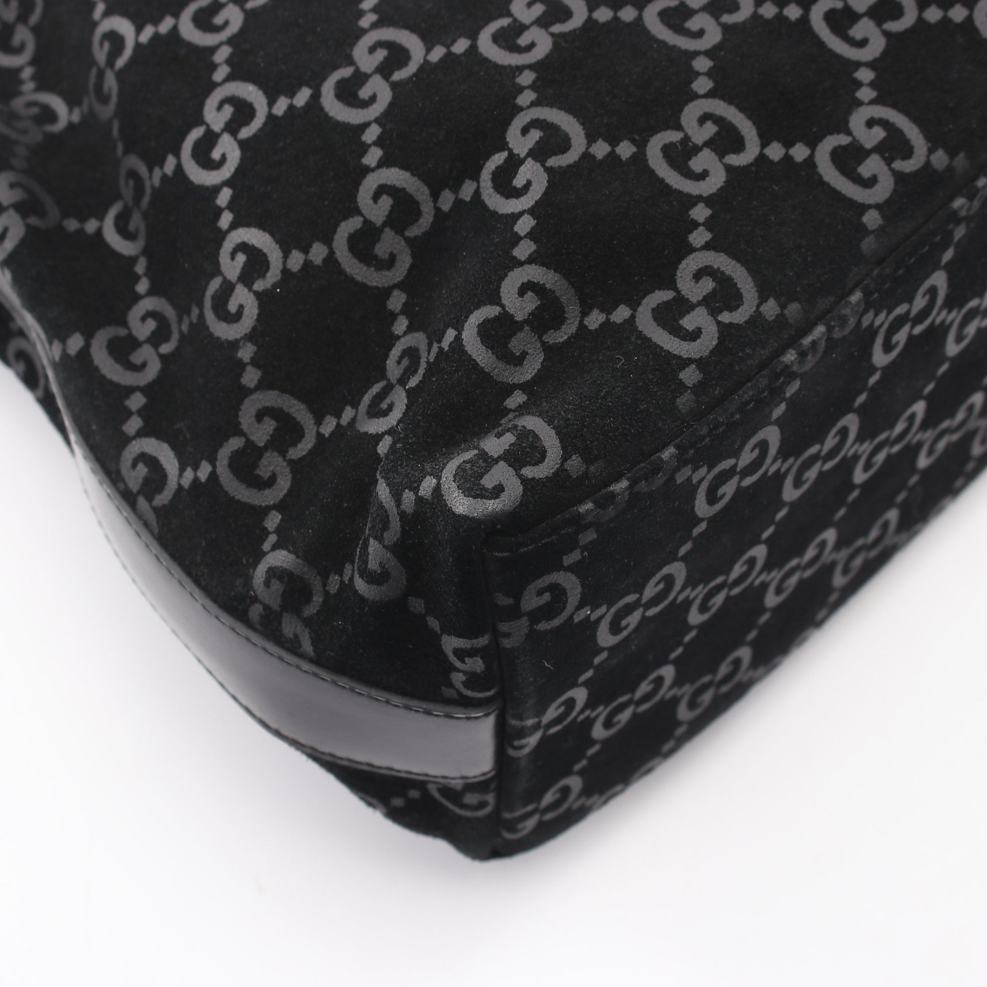 GG柄 ワンショルダーバッグ スエード レザー ブラック グッチ バッグ GUCCI