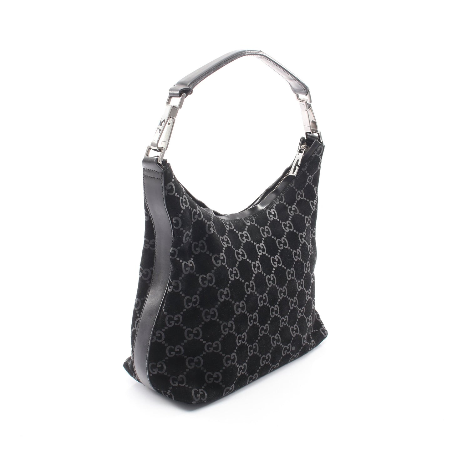 GG柄 ワンショルダーバッグ スエード レザー ブラック グッチ バッグ GUCCI