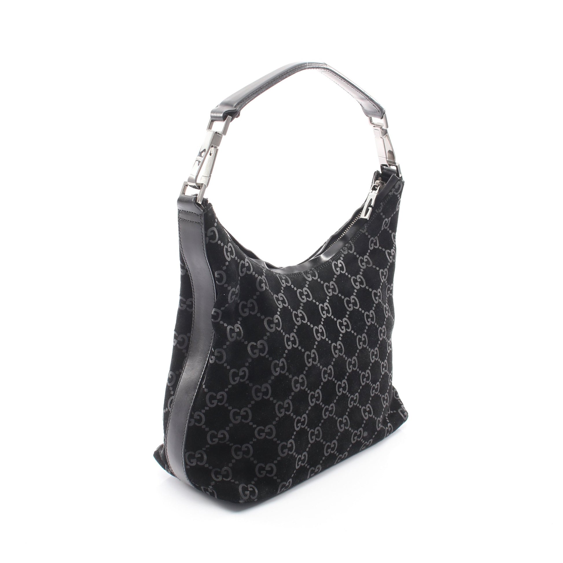 GG柄 ワンショルダーバッグ スエード レザー ブラック グッチ バッグ GUCCI