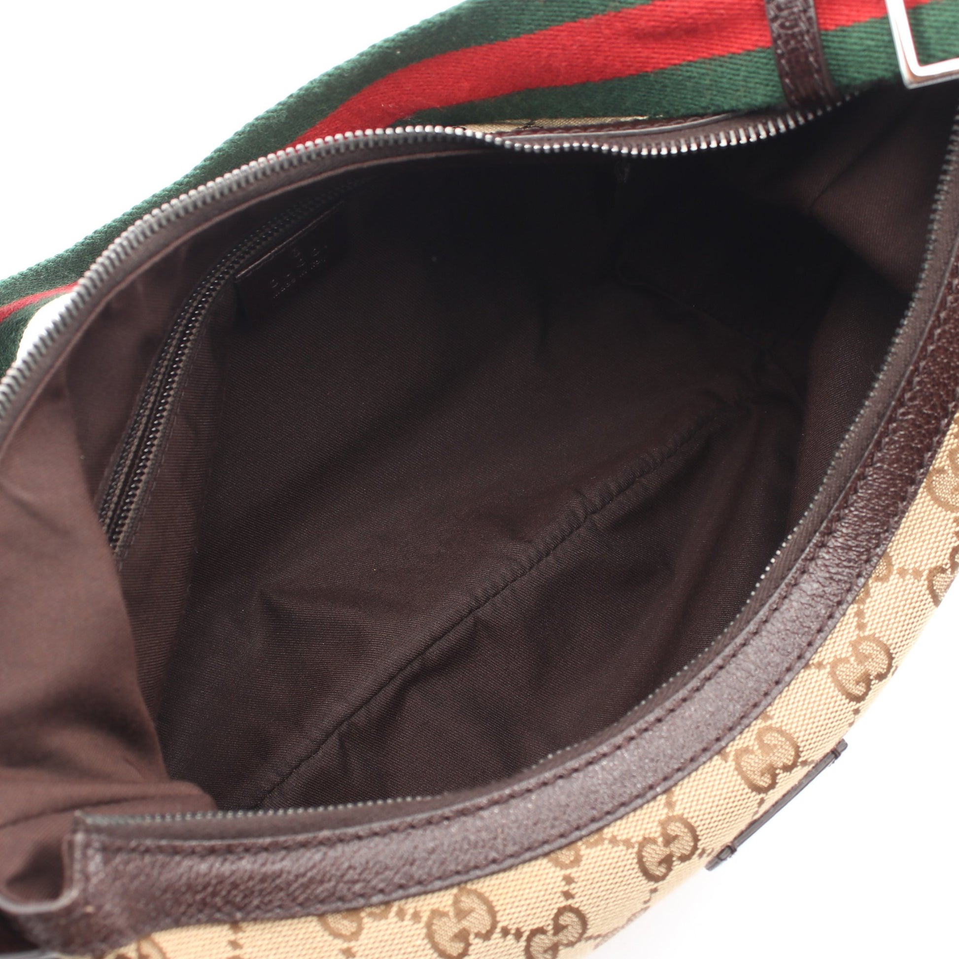 GGキャンバス ショルダーバッグ キャンバス レザー ベージュ ダークブラウン マルチカラー グッチ バッグ GUCCI
