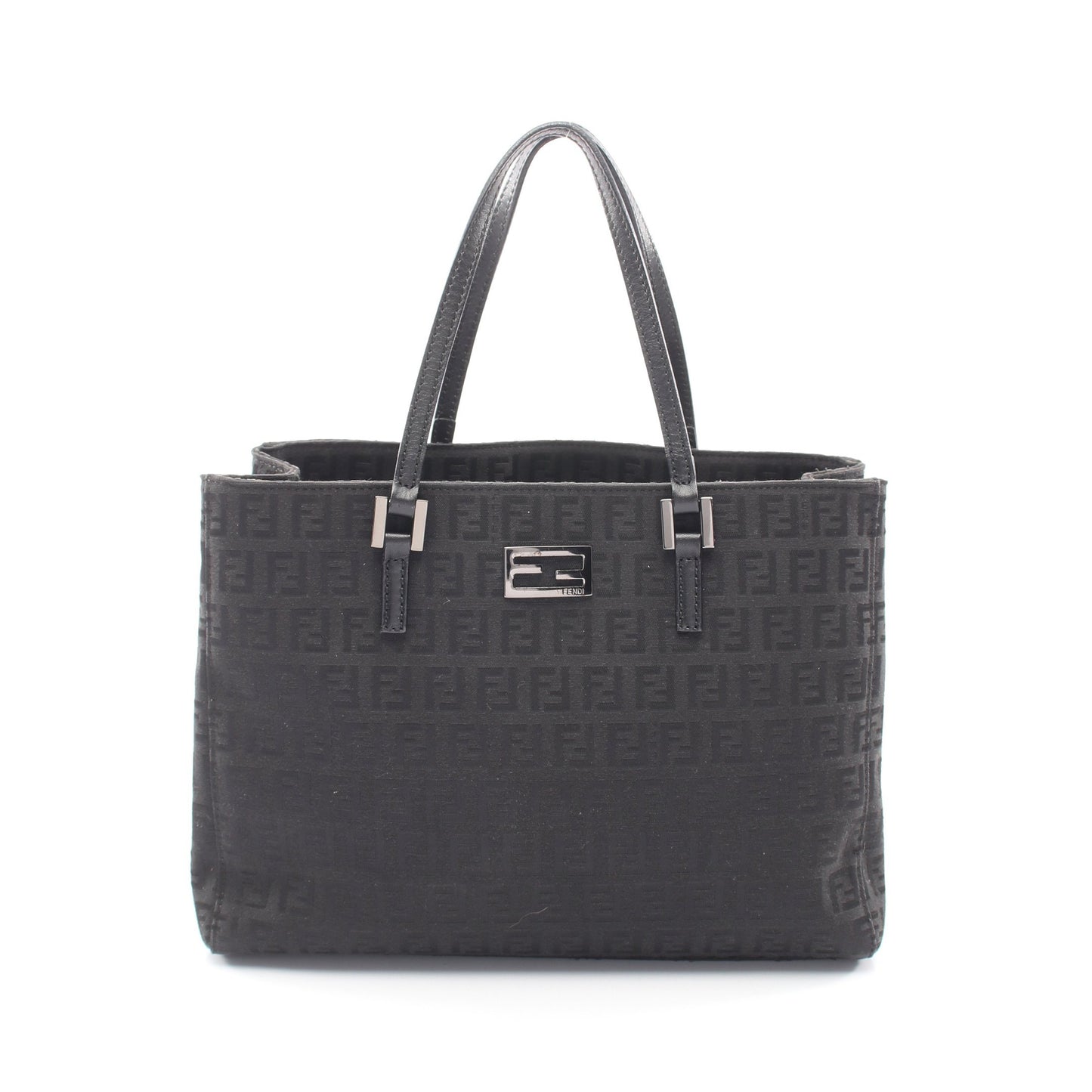 ズッキーノ ハンドバッグ トートバッグ キャンバス レザー ブラック フェンディ バッグ FENDI