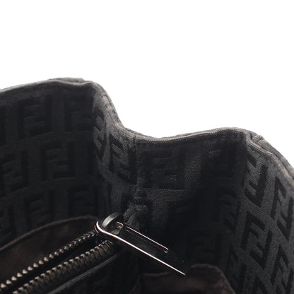 ズッキーノ ハンドバッグ トートバッグ キャンバス レザー ブラック フェンディ バッグ FENDI
