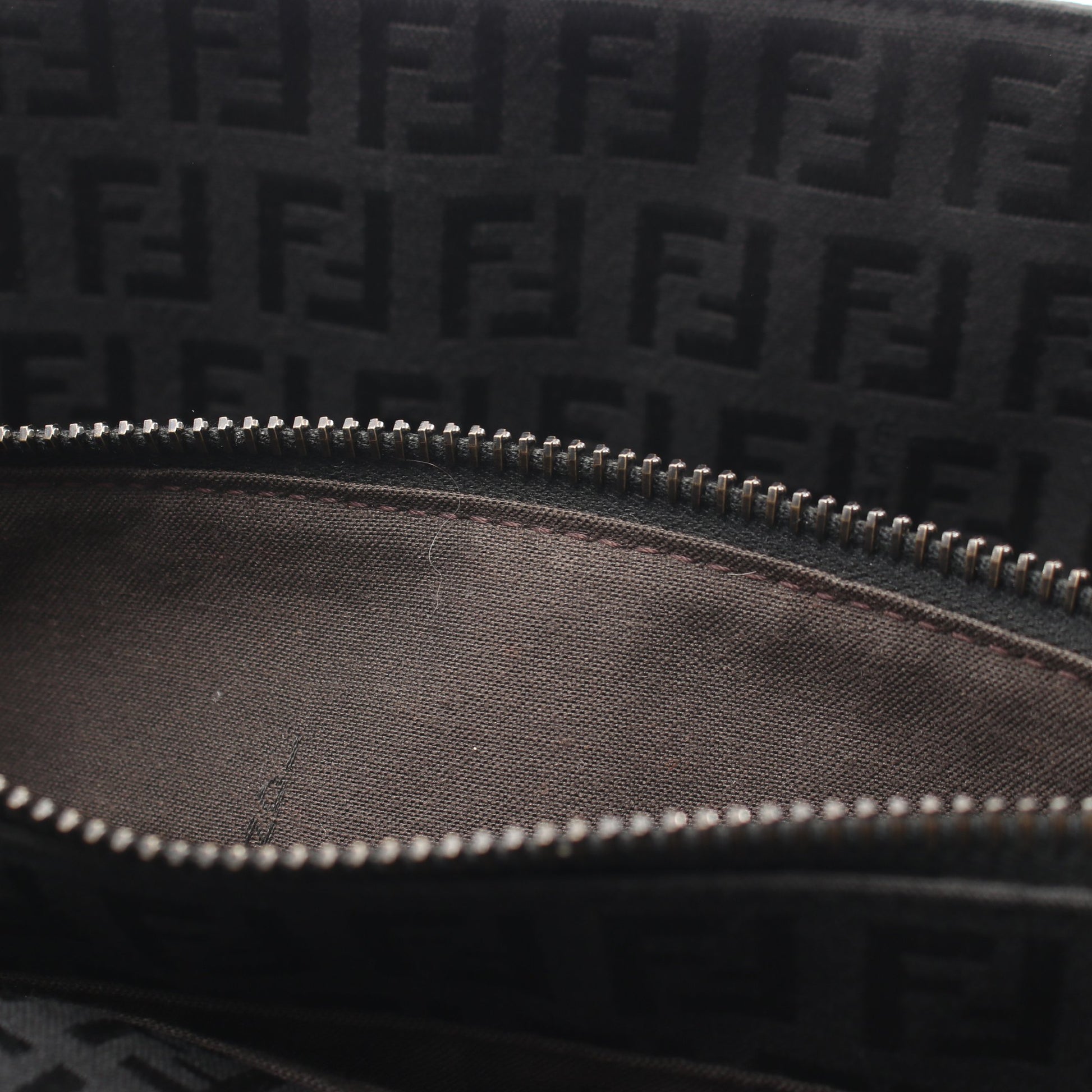 ズッキーノ ハンドバッグ トートバッグ キャンバス レザー ブラック フェンディ バッグ FENDI