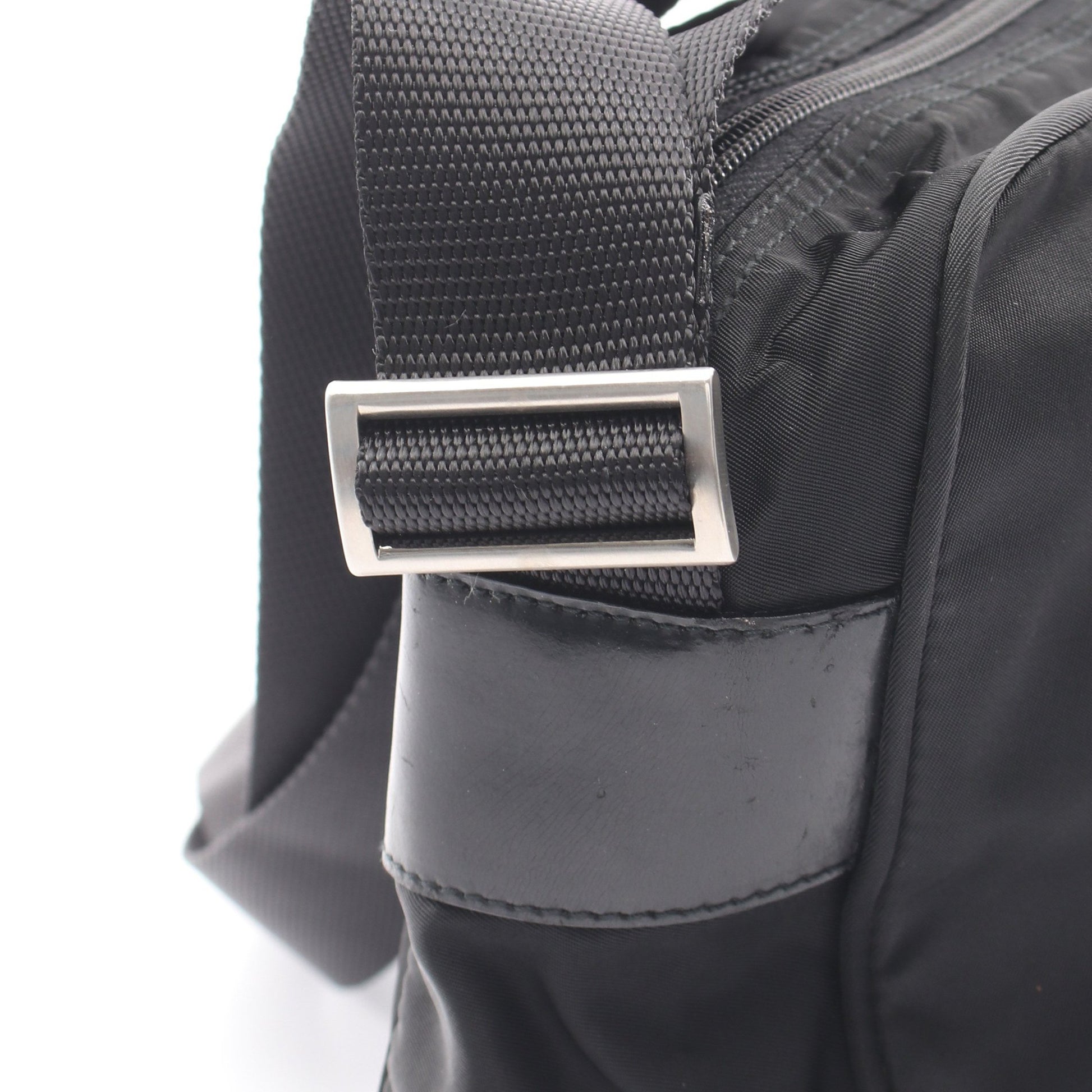 VELA SPORT ショルダーバッグ ナイロン レザー ブラック プラダ バッグ PRADA