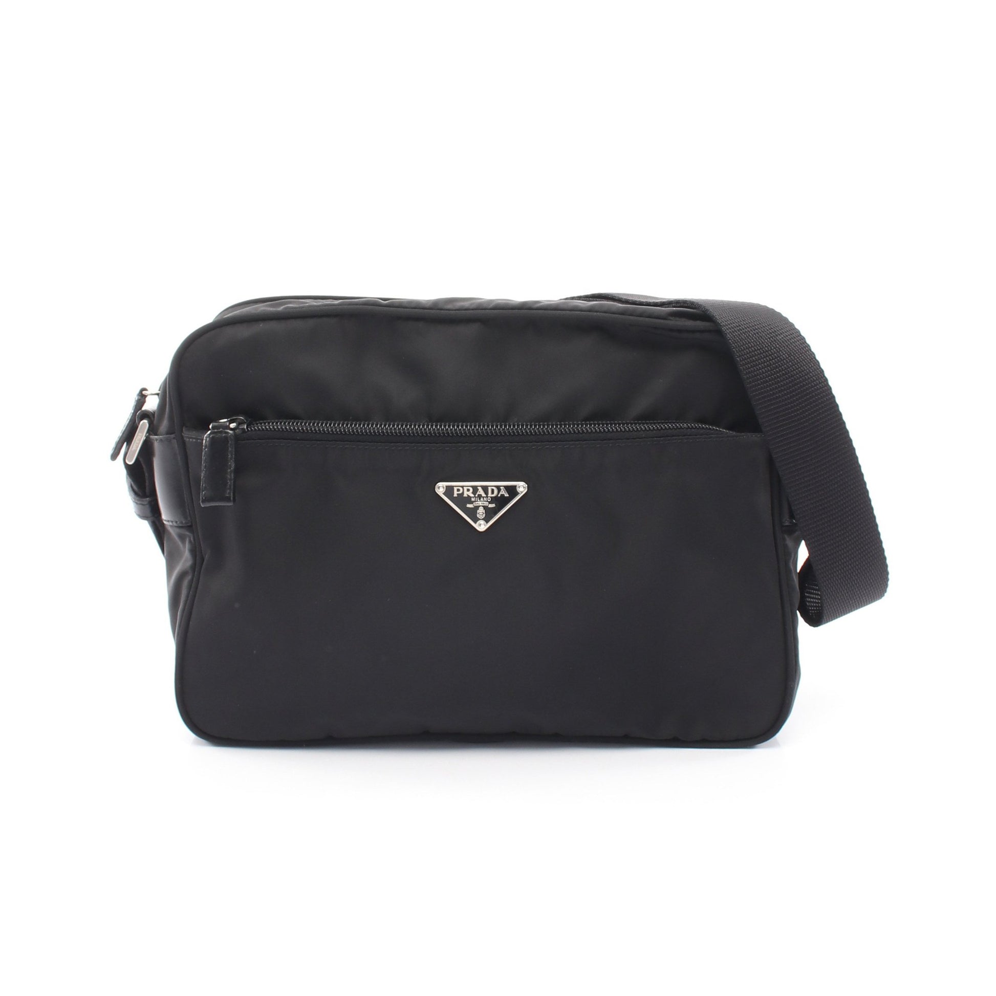 VELA SPORT ショルダーバッグ ナイロン レザー ブラック プラダ バッグ PRADA