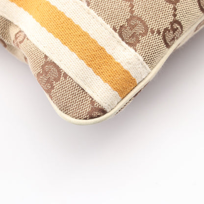 GGキャンバス ショルダーバッグ キャンバス レザー ベージュ オフホワイト オレンジ グッチ バッグ GUCCI