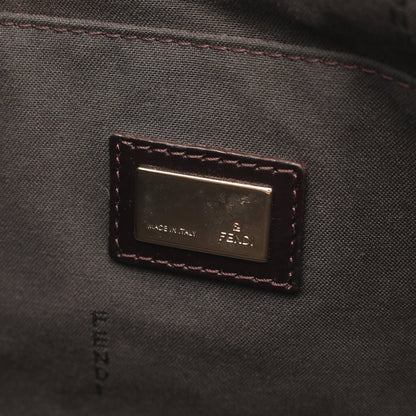 ズッキーノ ハンドバッグ トートバッグ キャンバス レザー ベージュ ダークブラウン フェンディ バッグ FENDI
