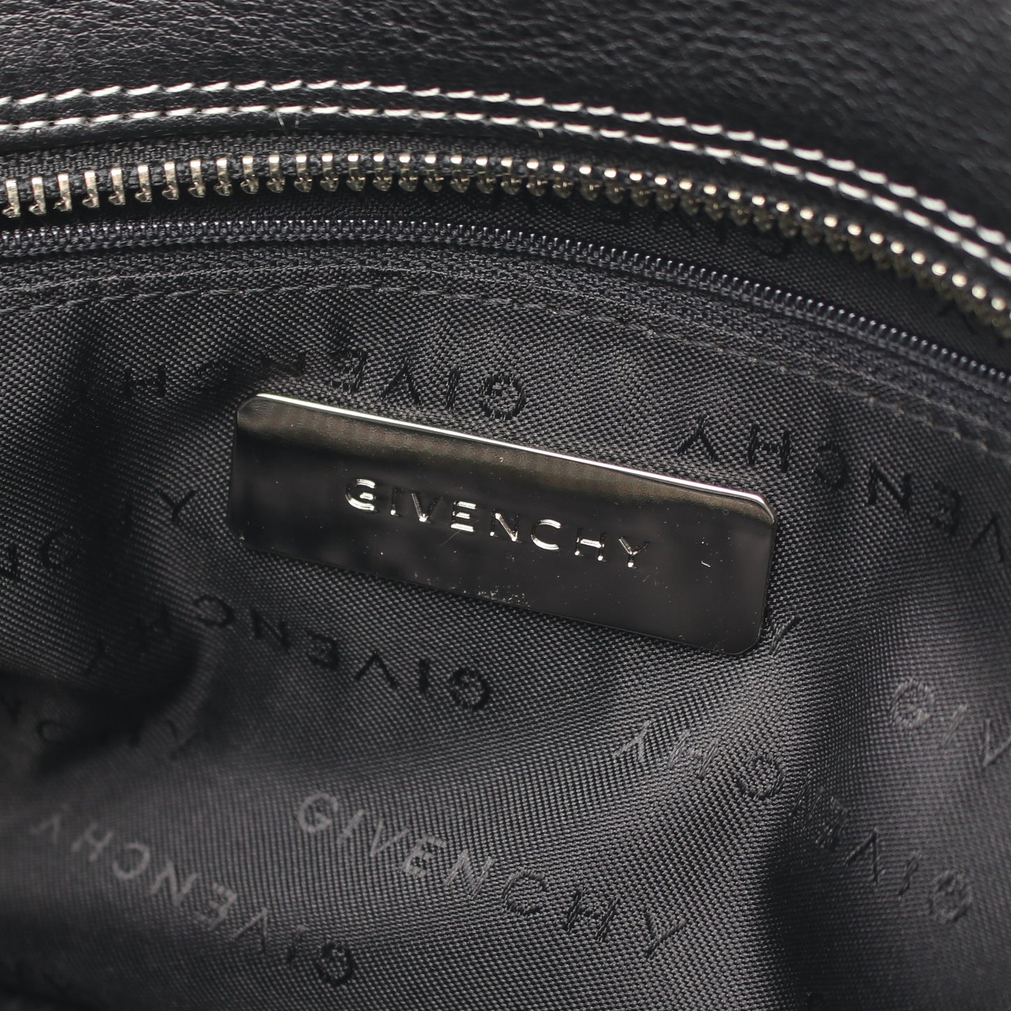 ロゴ ハンドバッグ キャンバス レザー ブラック グレー ジバンシィ バッグ GIVENCHY