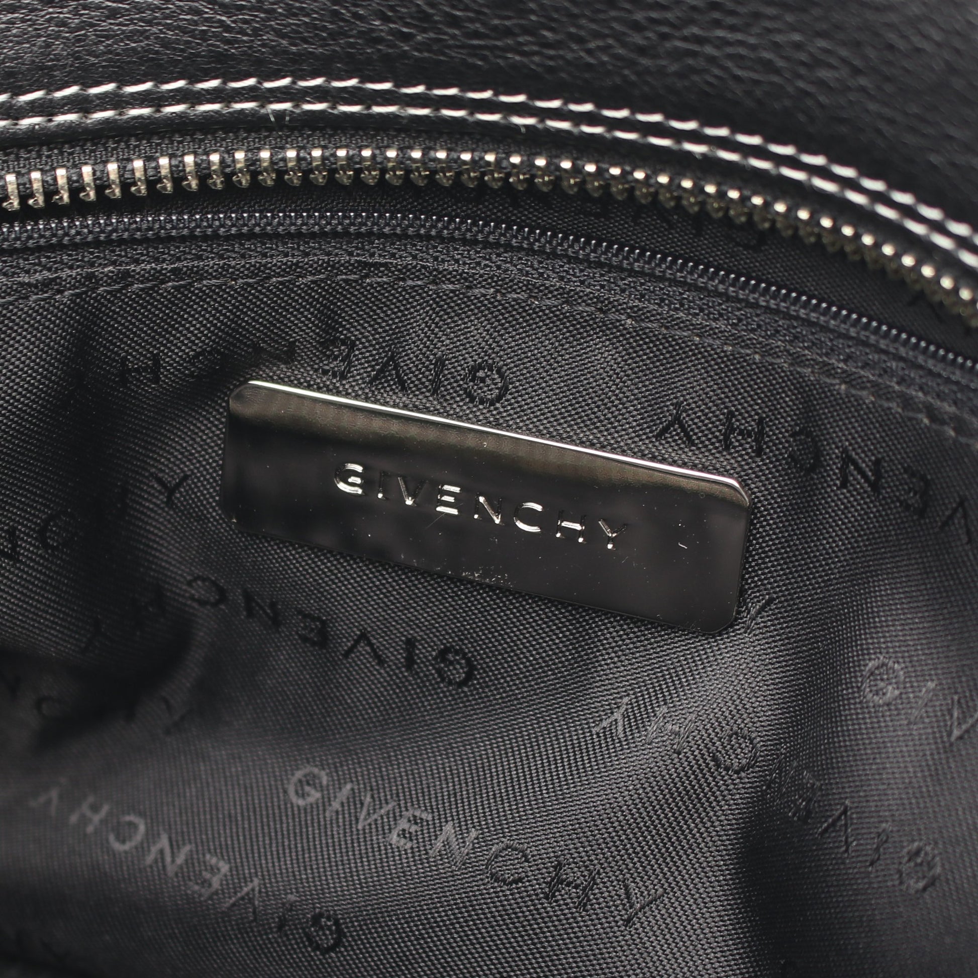 ロゴ ハンドバッグ キャンバス レザー ブラック グレー ジバンシィ バッグ GIVENCHY