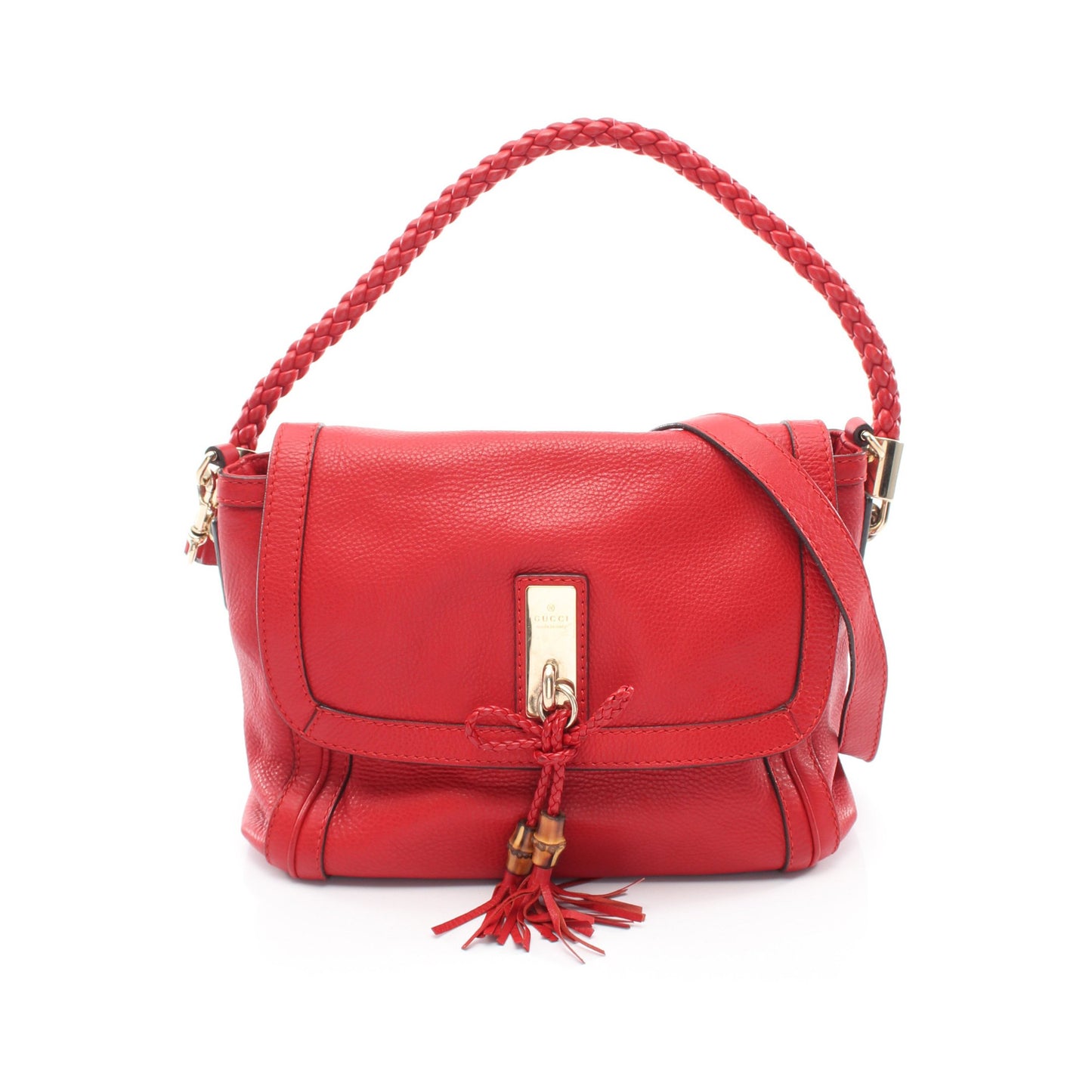 ベラ 2WAY ワンショルダーバッグ レザー レッド グッチ バッグ GUCCI