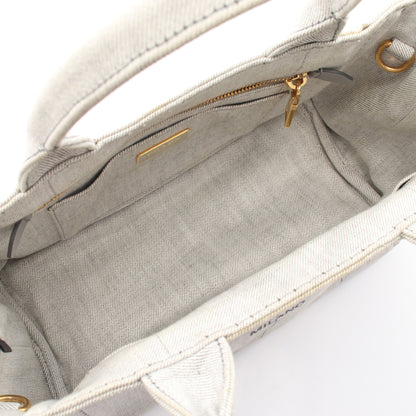 DENIM CANAPA カナパ 2WAY ハンドバッグ トートバッグ デニム ライトグレー プラダ バッグ PRADA