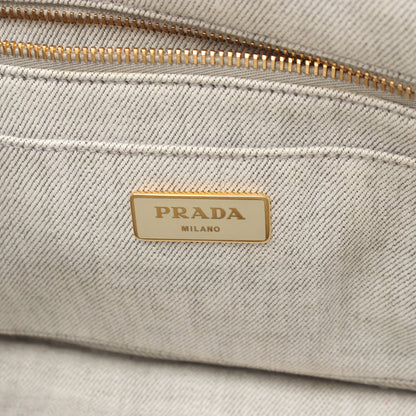 DENIM CANAPA カナパ 2WAY ハンドバッグ トートバッグ デニム ライトグレー プラダ バッグ PRADA