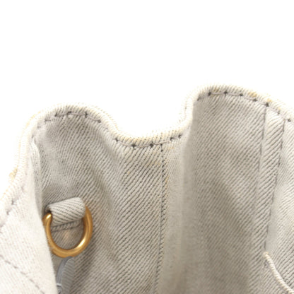 DENIM CANAPA カナパ 2WAY ハンドバッグ トートバッグ デニム ライトグレー プラダ バッグ PRADA
