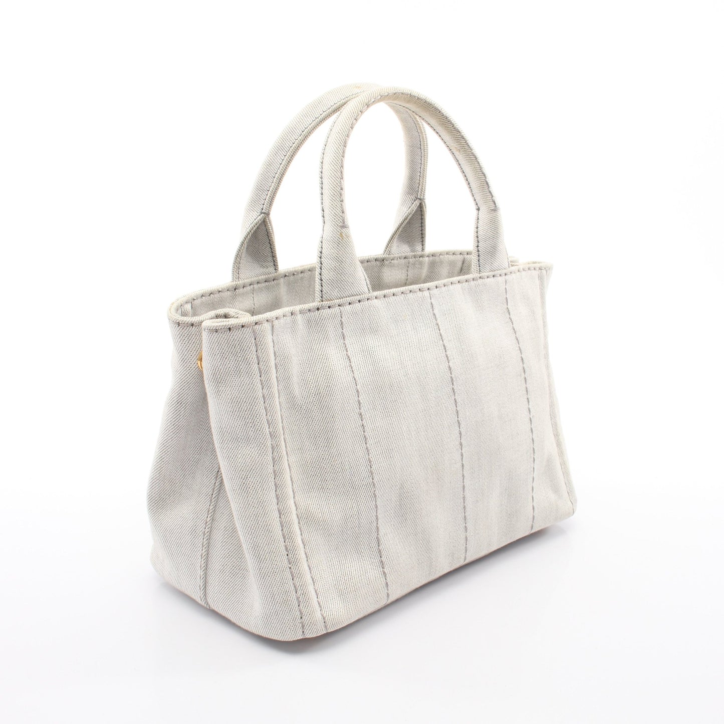 DENIM CANAPA カナパ 2WAY ハンドバッグ トートバッグ デニム ライトグレー プラダ バッグ PRADA
