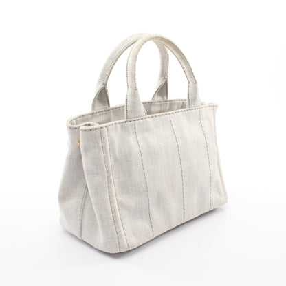 DENIM CANAPA カナパ 2WAY ハンドバッグ トートバッグ デニム ライトグレー プラダ バッグ PRADA