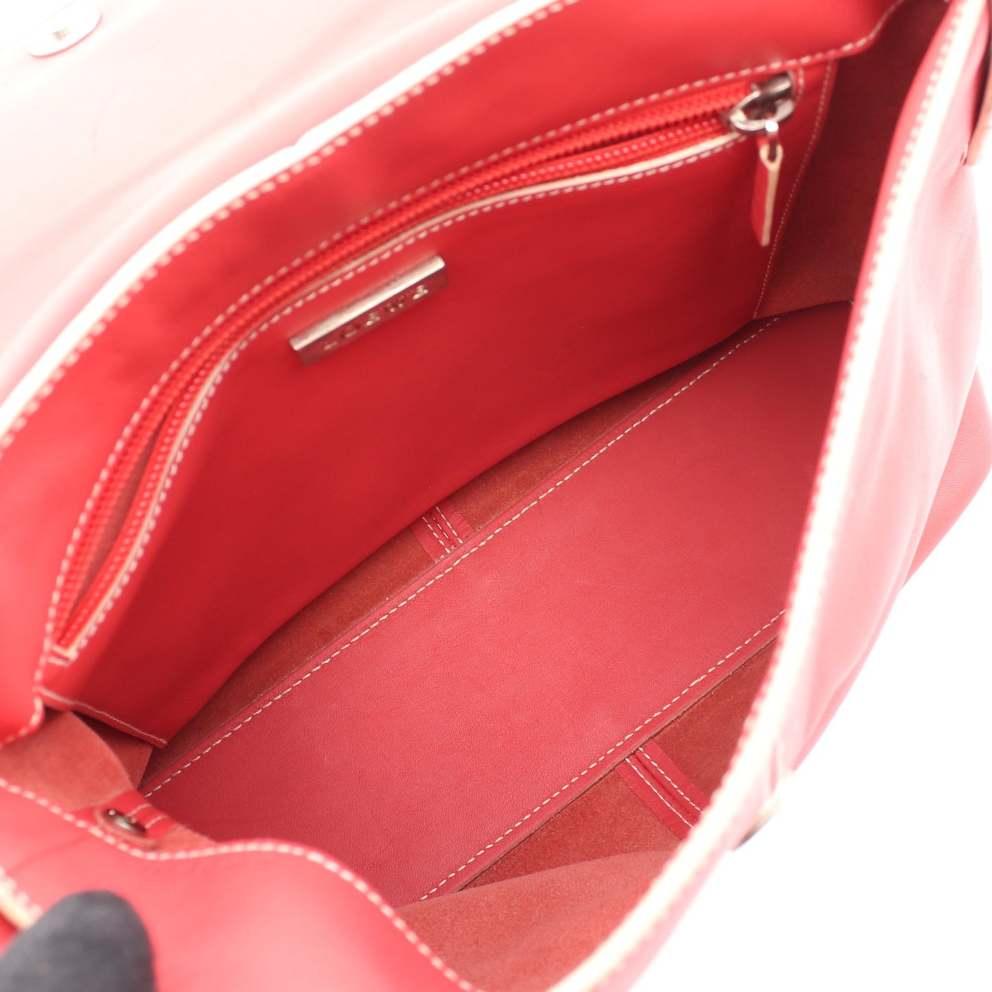 ショルダーバッグ レザー オレンジレッド ロエベ バッグ LOEWE