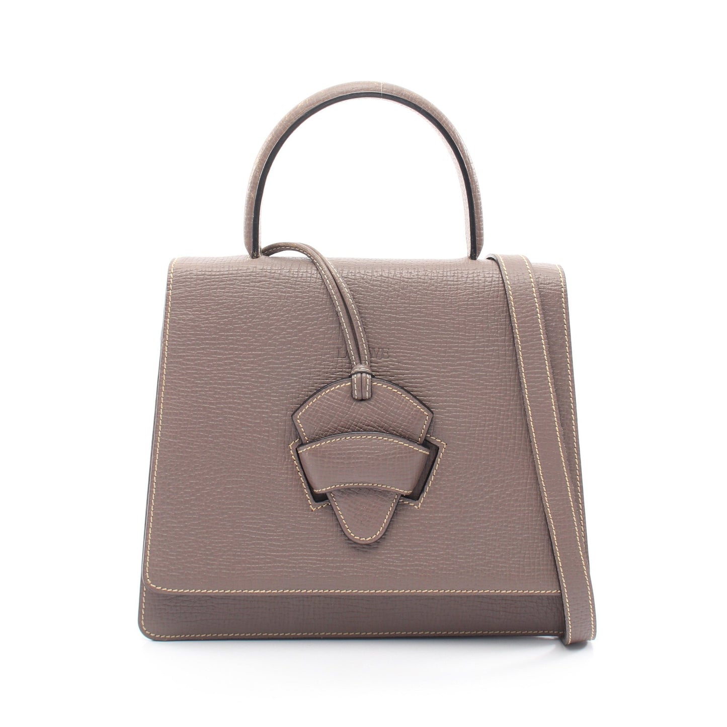 バルセロナ2WAY ハンドバッグ レザー グレーベージュ ロエベ バッグ LOEWE