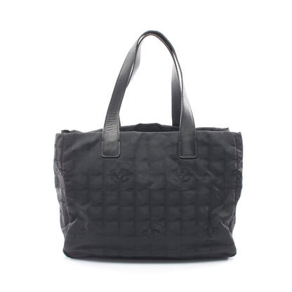 ニュートラベルラインMM ハンドバッグ トートバッグ ナイロンキャンバス レザー ブラック ブラック金具 シャネル バッグ CHANEL