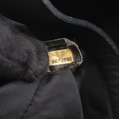 ニュートラベルラインMM ハンドバッグ トートバッグ ナイロンキャンバス レザー ブラック ブラック金具 シャネル バッグ CHANEL