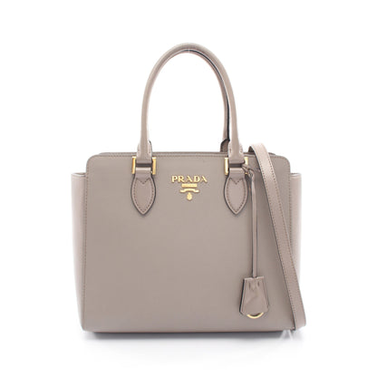 2WAY ハンドバッグ レザー グレーベージュ プラダ バッグ PRADA
